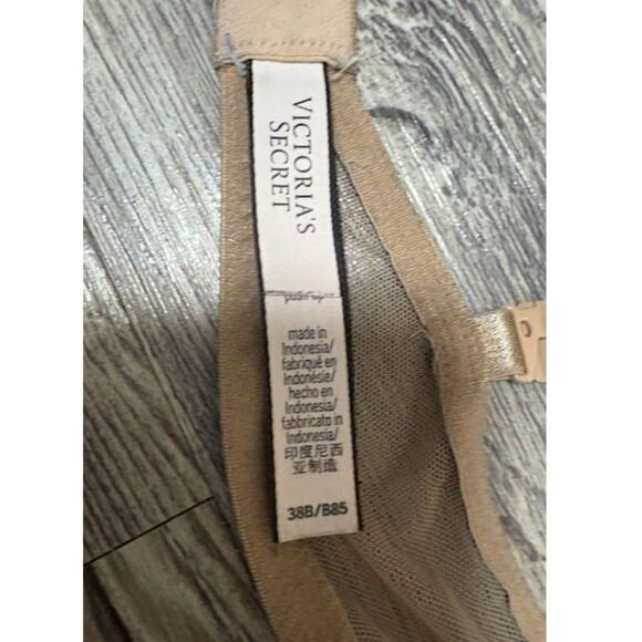 Victoria’s Secret Bra 38B Beige Lace PushUp Multiwy Racerback Underwire Lingerie - Picture 2 of 7